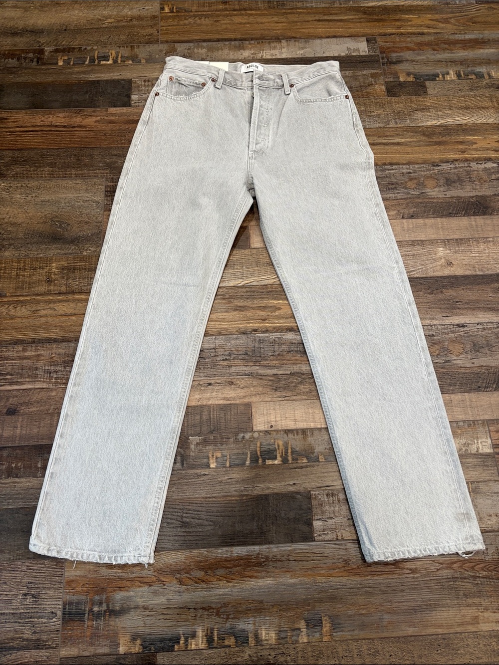 Agolde Light Wash Straight-Leg Jeans